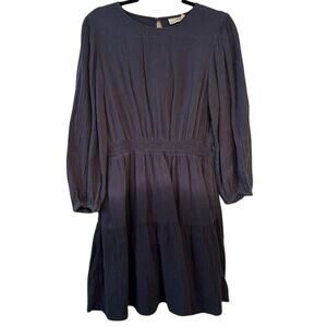 Universal Thread Women's Grey Ombré Long Sleeve Tiered Mini Dress Size Medium‎